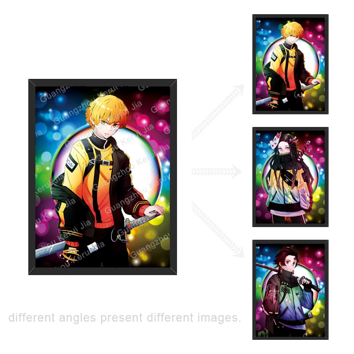 Wholesale Custom of 3d Manga Pictures for Wall Dragon Ball One Piece Wanted 3d Transition Flip Anime Poster Lenticular 3d Poster