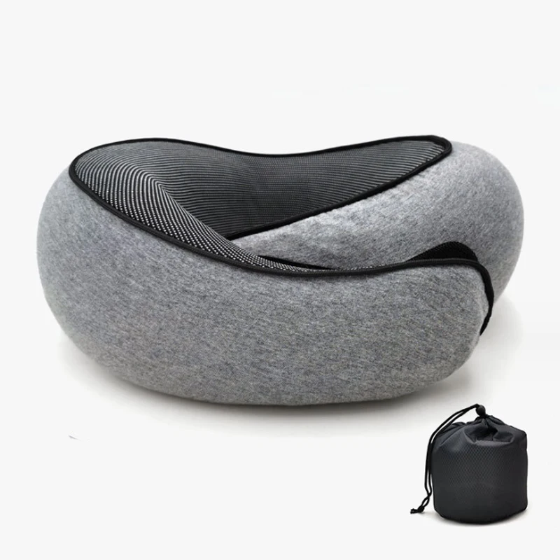 Travel neck Pillow, Best Memory Foam U shape Pillow Head Support Soft Pillow for Sleeping Rest, Airplane Car & Home Use