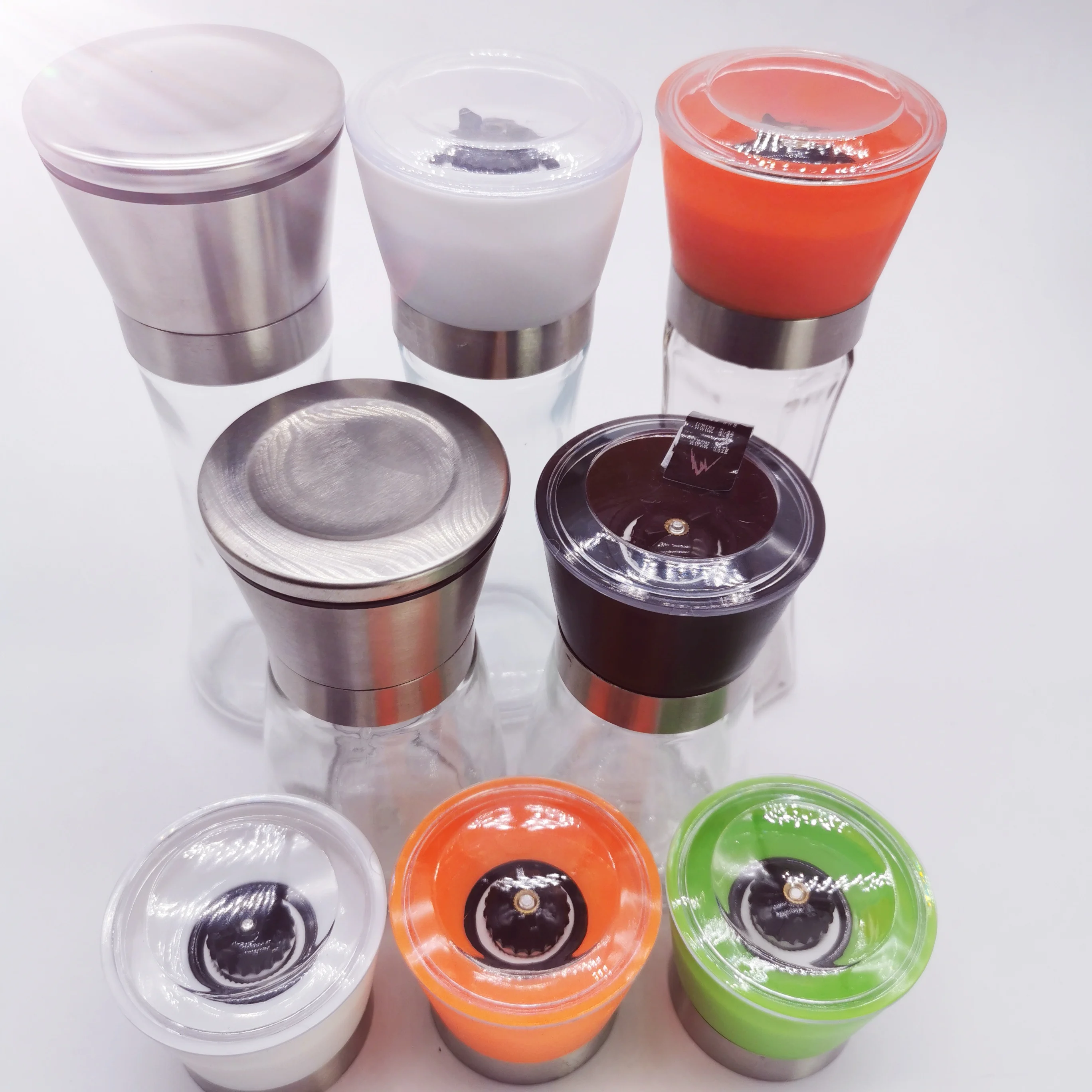 High Quality Industrial Glass Bottle Stainless steel Black Pepper Mill Grinder