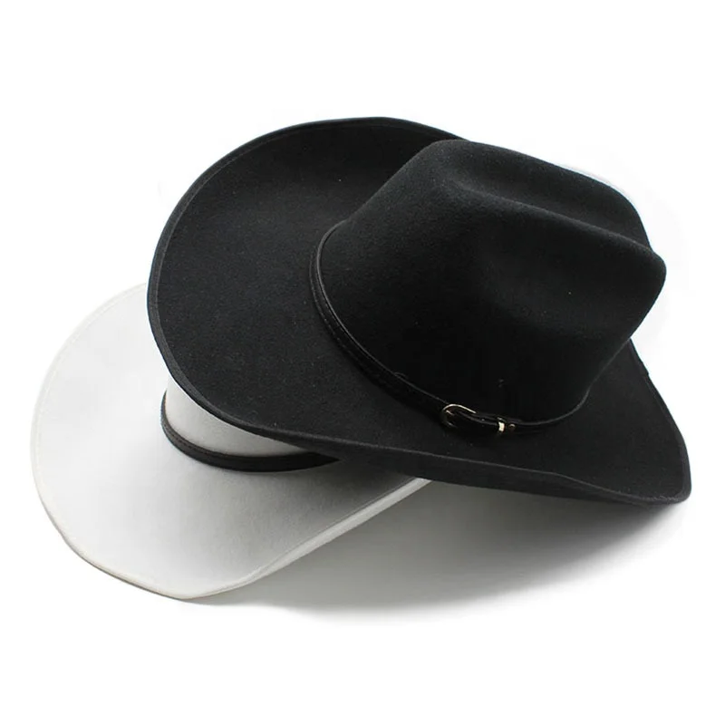 FREE SAMPLE  embroidered logo 100 100% australian wool wide brimwestern jazz felt pro cowboy cowgirl hats For men adult