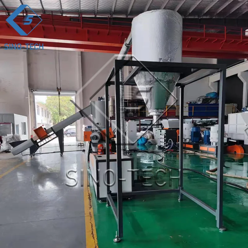 Sinotech 100-800 кг/ч Одиночная Двухступенчатая водяная кольцевая машина для гранулирования пластика PP