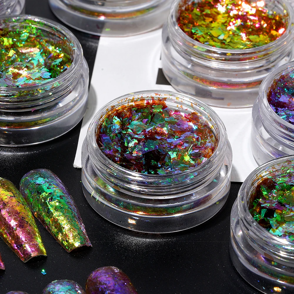Bulk Sale Factory Offer OEM service Nail Charms Flakes Chunky Powder