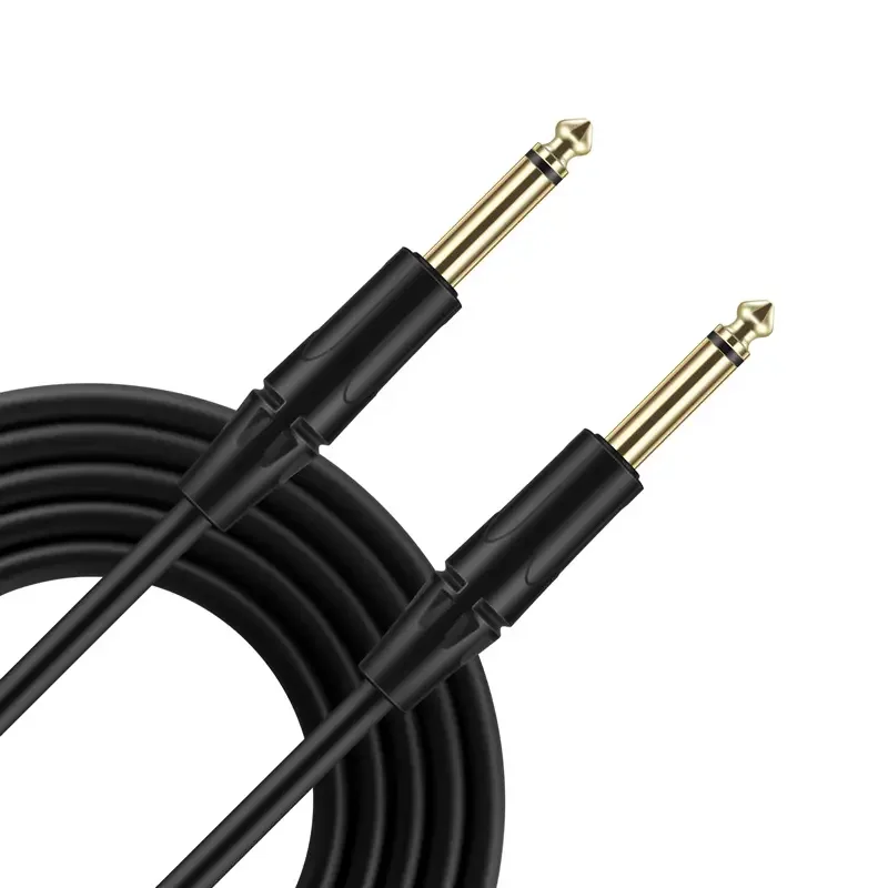 Low Noise 6M 20FT Double Shield Audio Cable Guitar Cord Instrument Cable with 1/4 Inch Golden Mono Jack