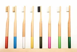 Bio toothbruhs reusable round handle bamboo toothbrush travel set hot selling bamboo toothbrush with bamboo tube