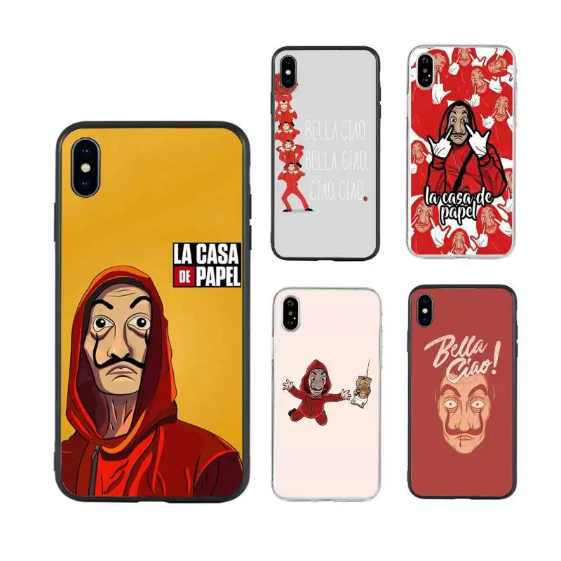 Spain TV La Casa de papel phone case for iPhone 7 8 Plus SE 2020 X 11 TV Money Heist House Of Paper Phone Cover for XS MAX XR