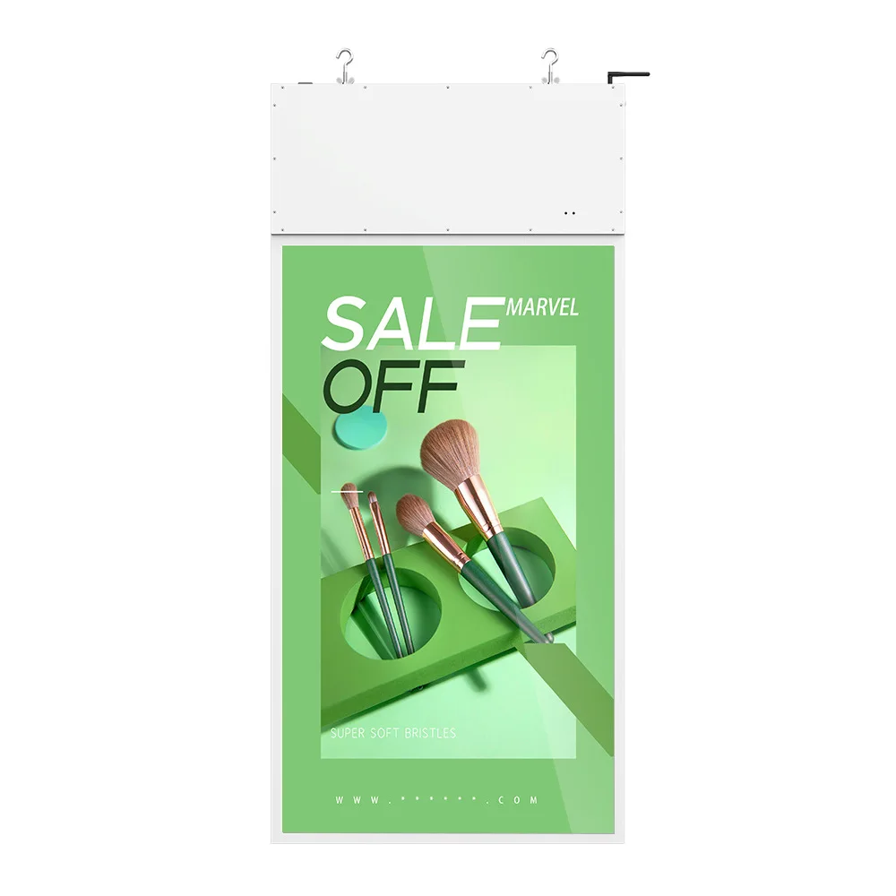 Custom Indoor High Brightness Ceiling Hanging Advertising Screen Double Side Digital Signage LCD Window Display Screen