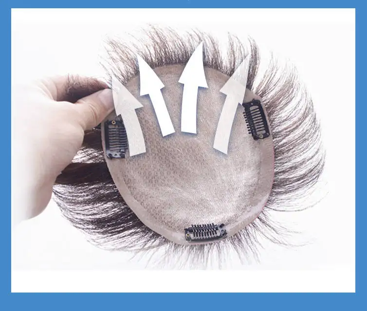 ZP LONGFOR Invisible Balding Hair Patch for Men High Quality Practical Real Human Hair Wigs Brazilian Hair