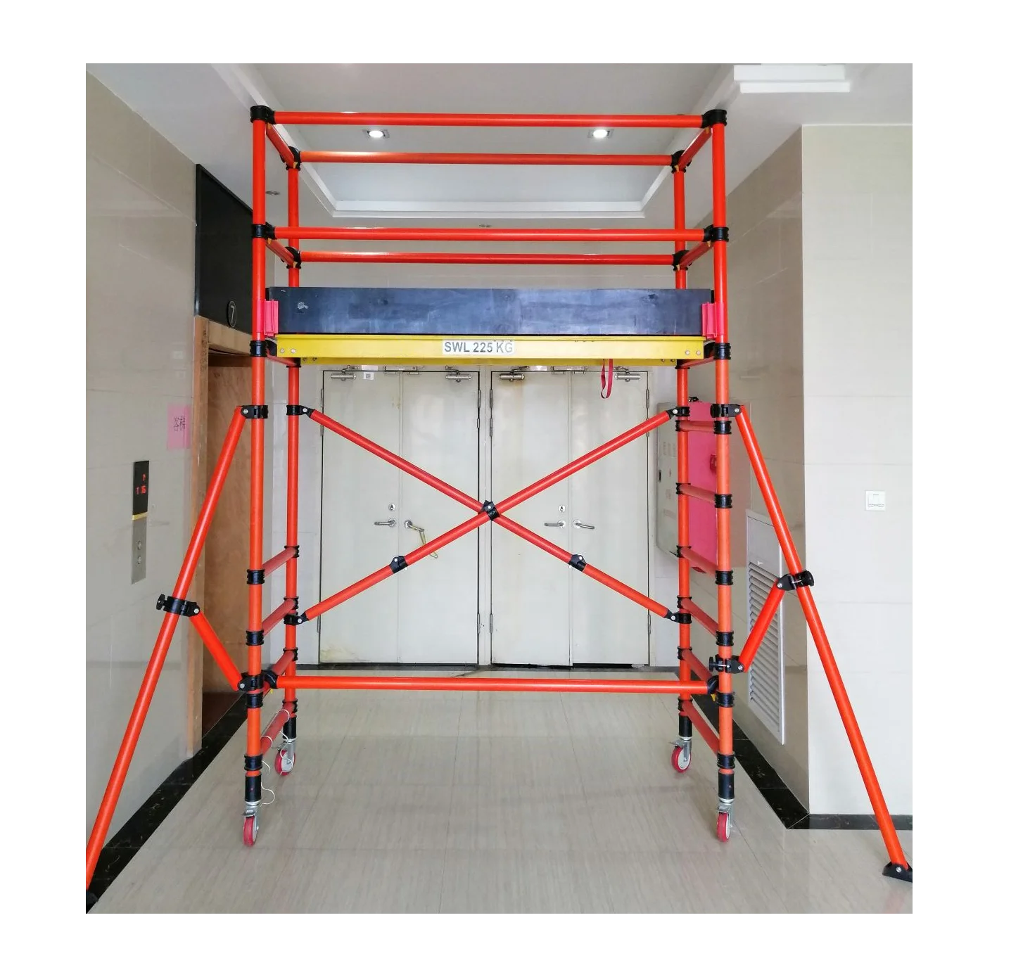 Высотой платформы 2 м, австралийский стандарт, изолированные строительные леса, Стекловолоконные строительные лесов с досками