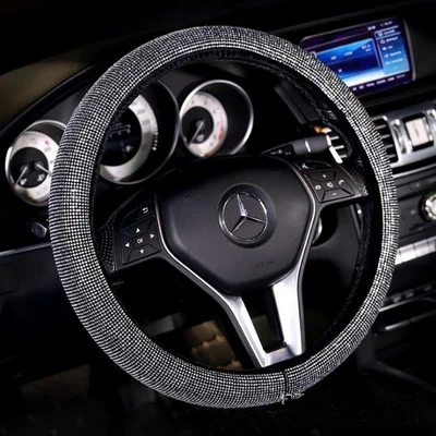 
Bling colorful full diamond car steering wheel Cover Ordinary crystal flash hot drill non-slip steering wheel cover 