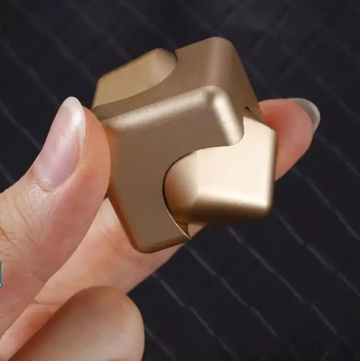 Aluminum Alloy Colourful Finger Square Gyro Fidget Spinner Cube Anti Stress Relief Toys Hand Spinner Silent Top Finger Spinner