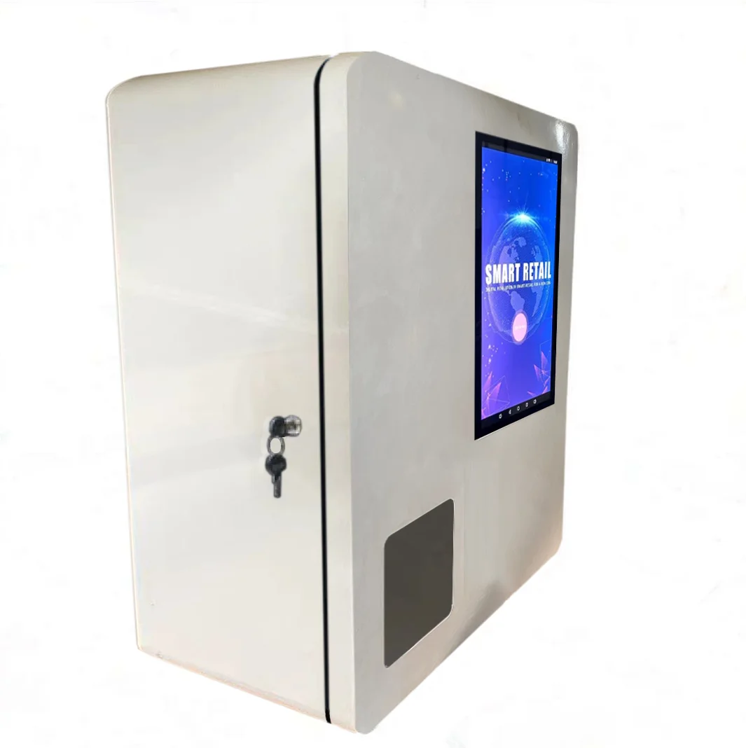 15.6 inch touch screen Mini wall mounted cigarette vending machine with US ID verification cashless payment display video