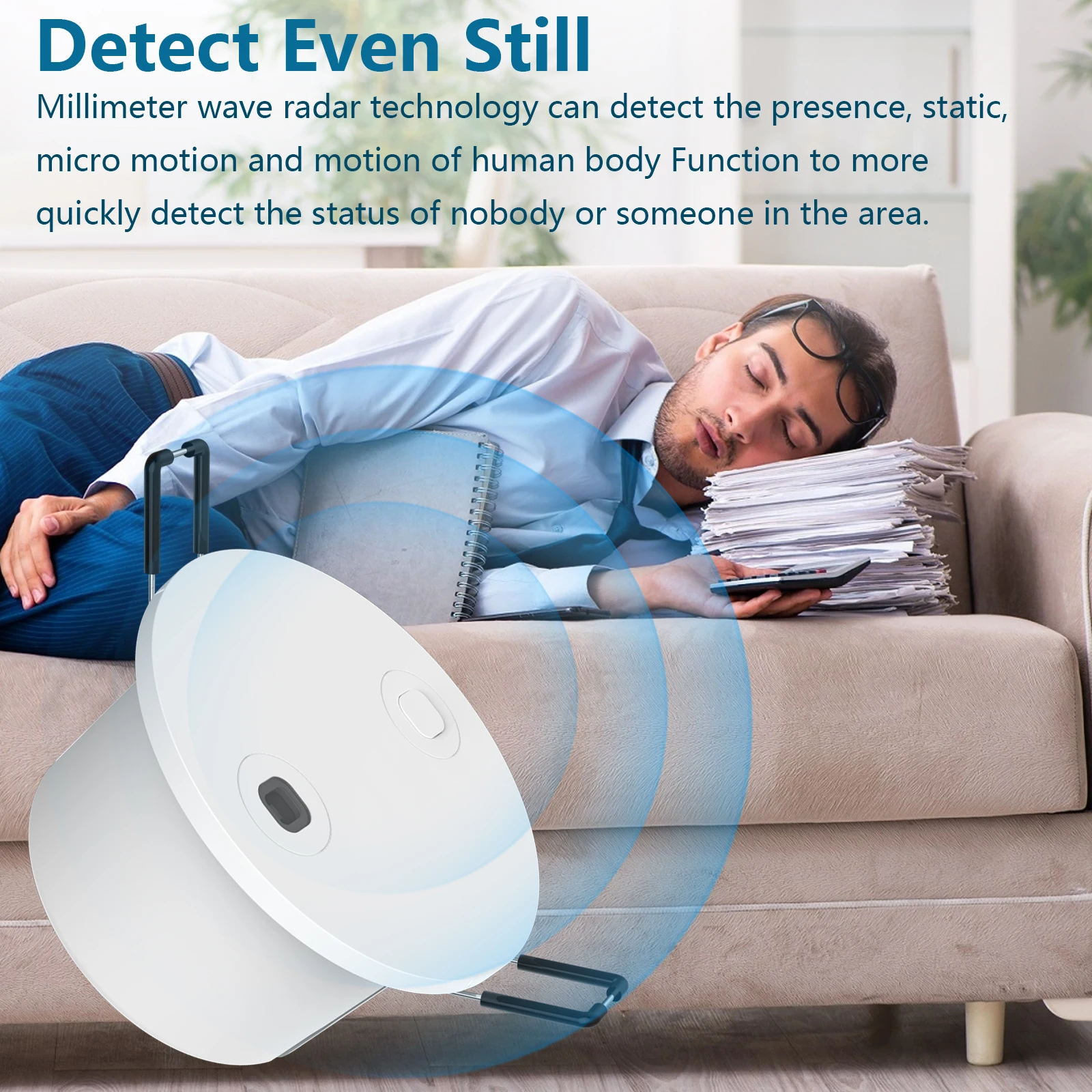 220V Motion Sensor, ZigBee Human Presence Sensor with Fall Detections, Supporting App Control and Smart Automation DIY Scene