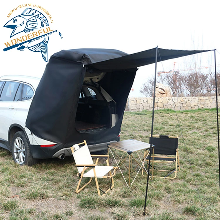 Portable Folding Outdoor Camping Anti UV Waterproof SUV Awning Shelter Camping Car Rear Tent