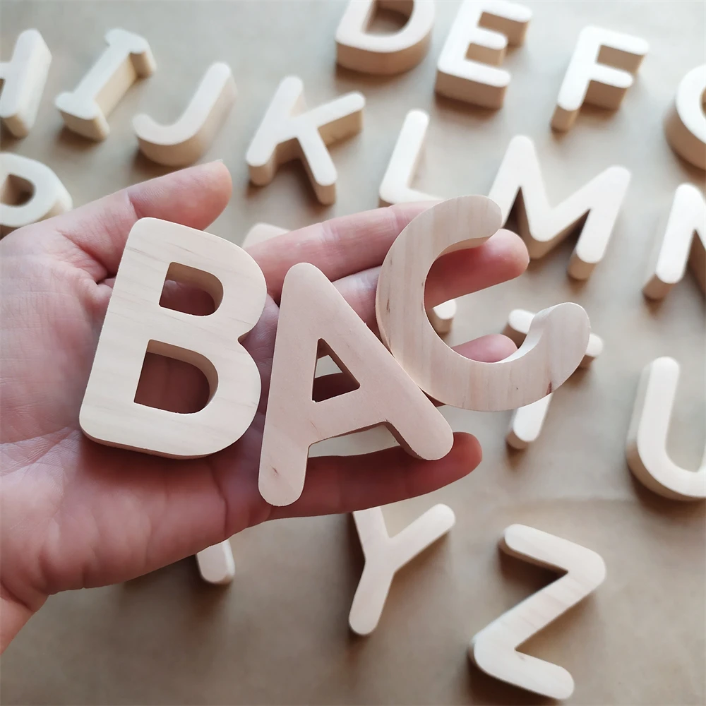 Wholesale Custom Handmade Wooden Letters Montessori Personalise Waldorf Magnetic Abcd Alphabet Educational Toys