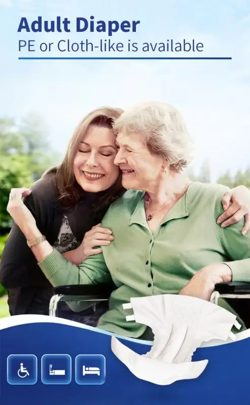 Factory Price Adult Diaper Ultra Thin High Absorption Disposable Adult Diaper