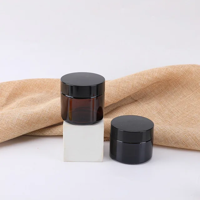 100ml portable cosmetic face cream brown circular empty bottle