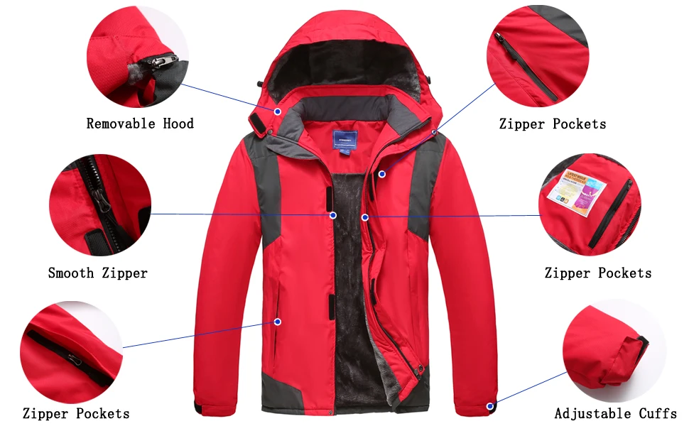 Зимняя куртка на заказ, Мужская горнолыжная водонепроницаемая куртка, ветрозащитный дождевик, ветровка, зимнее пальто с флисовой подкладкой, лыжная куртка на заказ