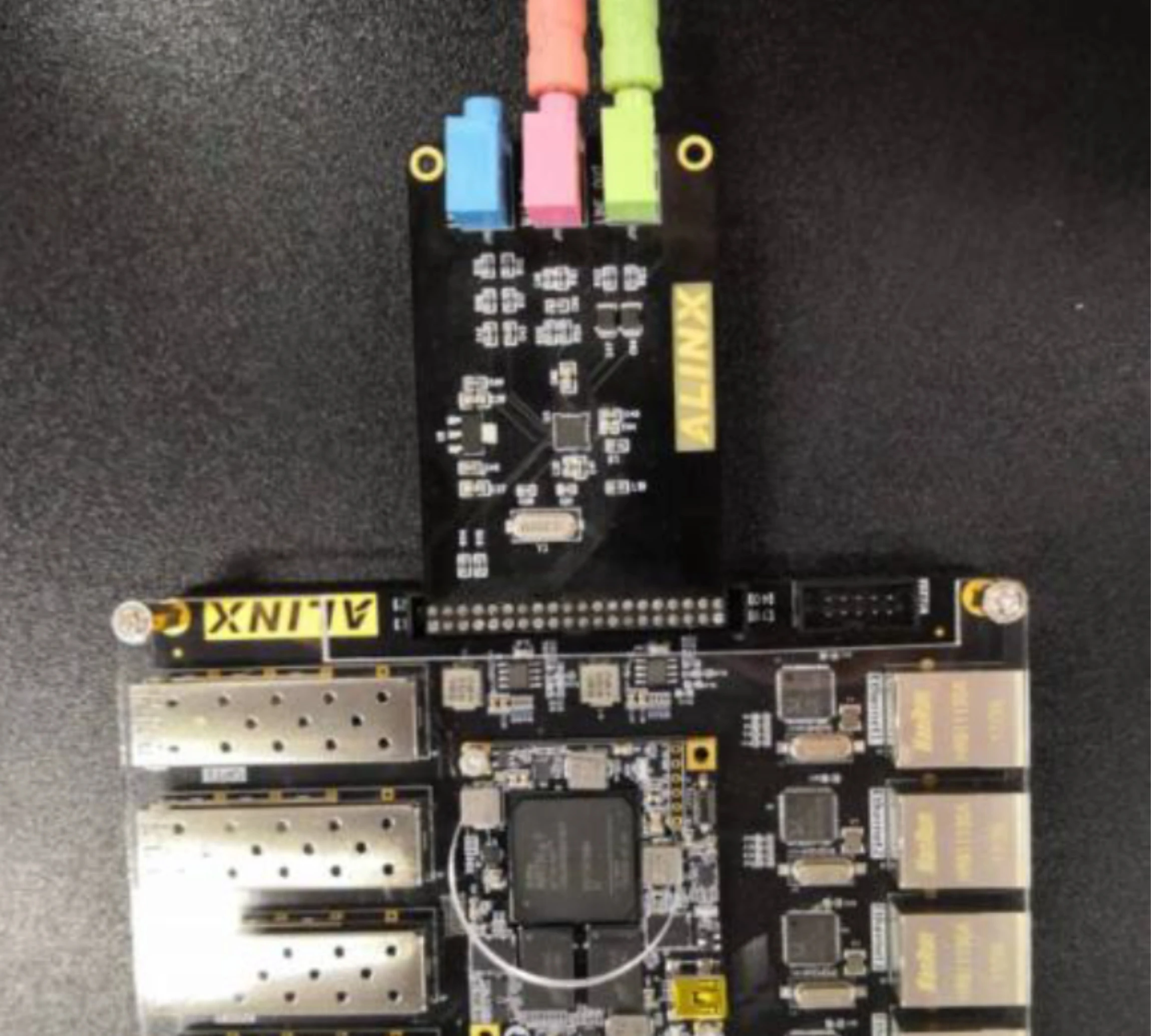 
XILINX Artix-7 FPGA Development Board A7 XC7A100T 4 Ethernet 4 SFP ALINX Brand (FPGA Development kit + WM8731 Audio Module) 