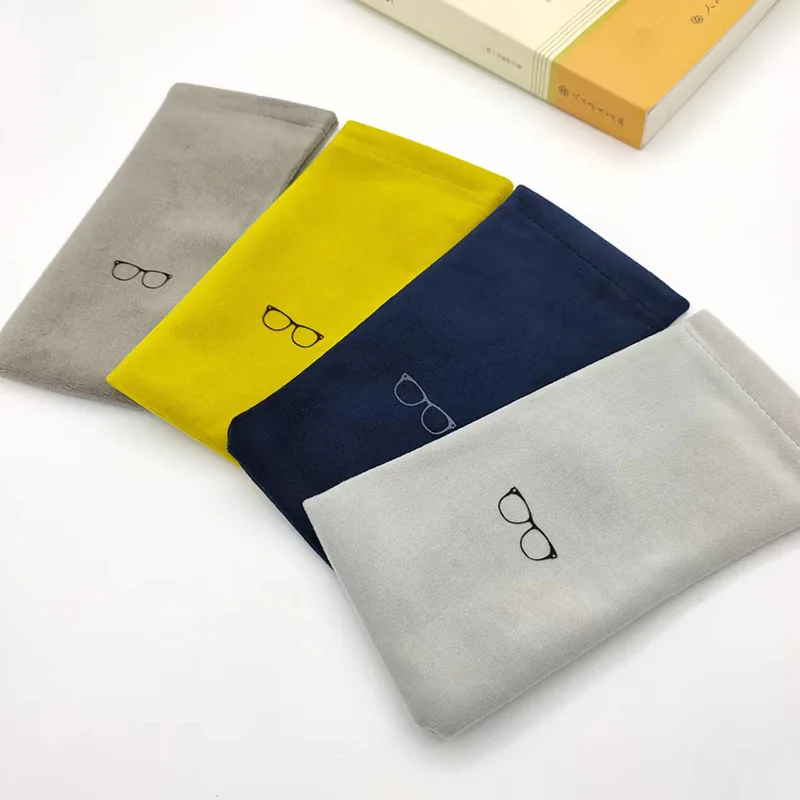Custom Elegant Glasses Bags Eco Friendly User Eyeglasses Case Magnetic Closure Suede Sunglasses Cases Portable Wholesale