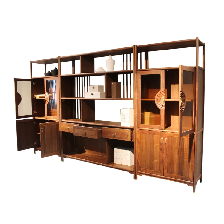 2020 New design Chinese large wooden filing cabinet solid wood display cabinet office
