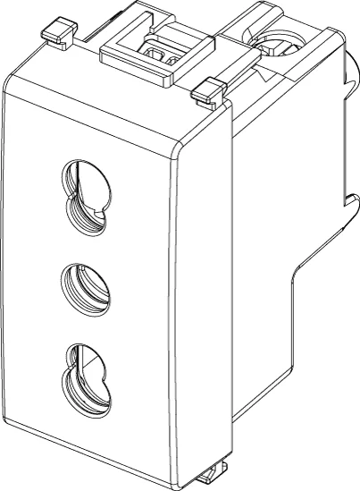 European standard VR103  VM103 Three hole socket  Green base Italian wall  parts socket