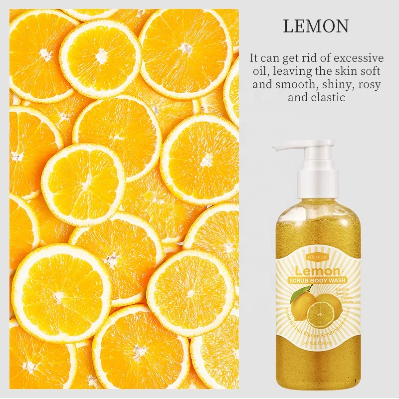 OEM ODM Private Label KORMESIC Moisturizing Fragrance Scrub Body Wash Shower Gel
