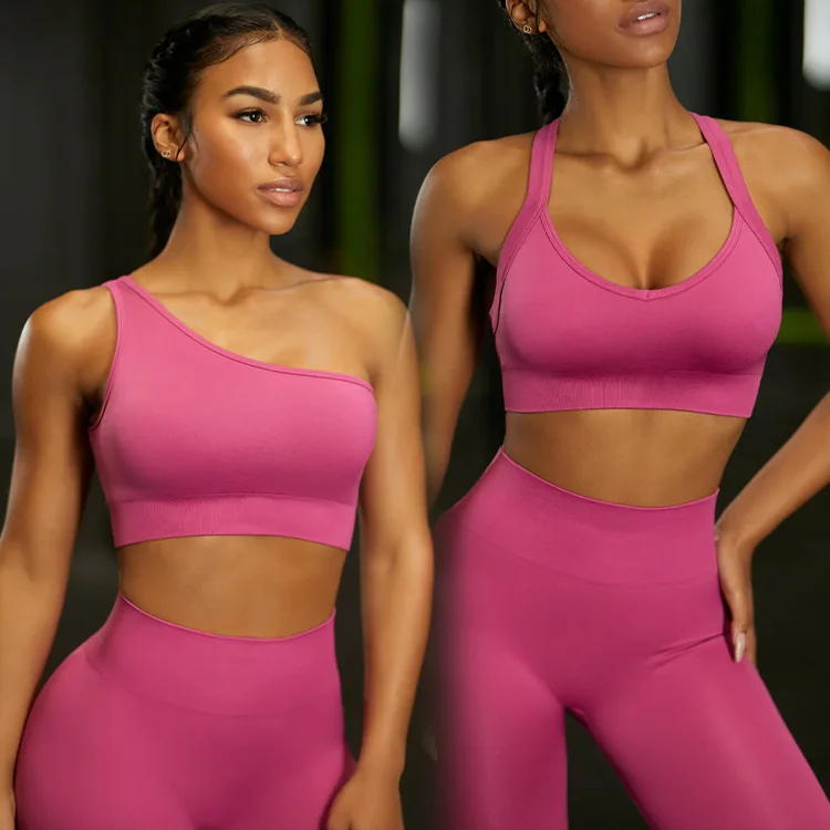 Custom Seamless Solid Color Sexy Wholesale Yoga Wear Workout Long Sleeves Short Sport Scruch Pant Leggings Fitnesswear Set Women
