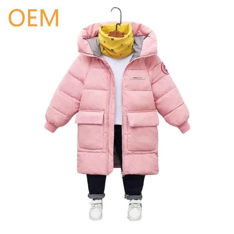 Зимние детские пуховики средней длины OEM 2022, детская одежда для девочек, оптовая продажа, пуховик для мальчиков