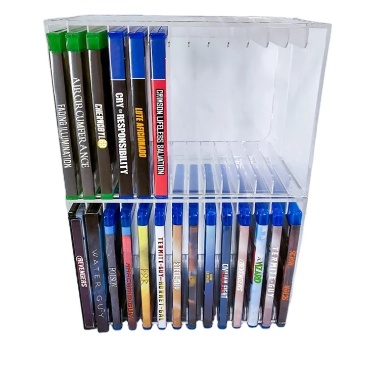 
 Portable Premium Durable Material Dvd Film Games Rack Acrilic Comic Book Game Storage Box  