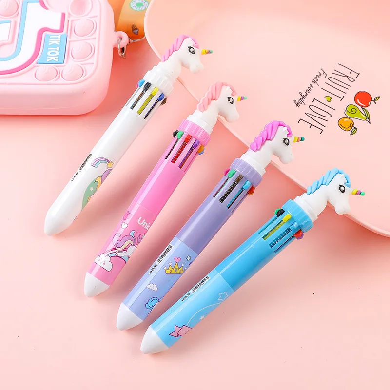 Promotional Gift Custom Logo 10 Color Ball Point Pen with Mechanical Pencil China Ball Pen