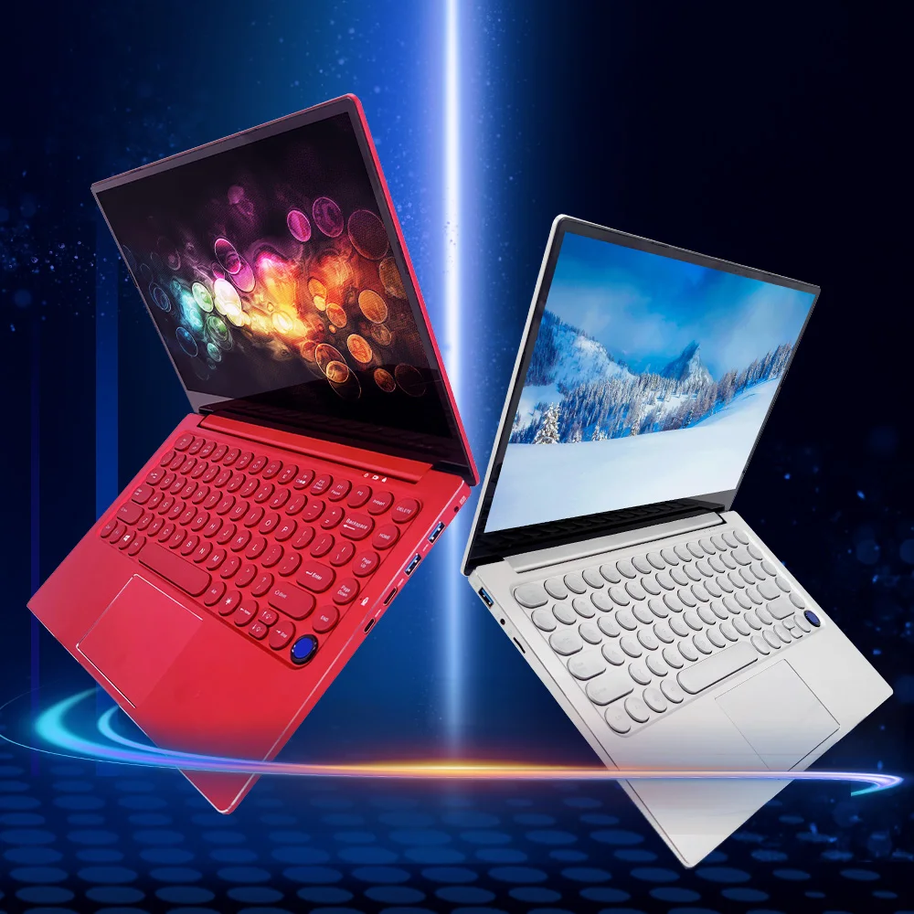 Fast Boot 14.1 Inch Portable Win11 i7 Notebooks 16gb RAM 1tb SSD Laptops with Round Keys