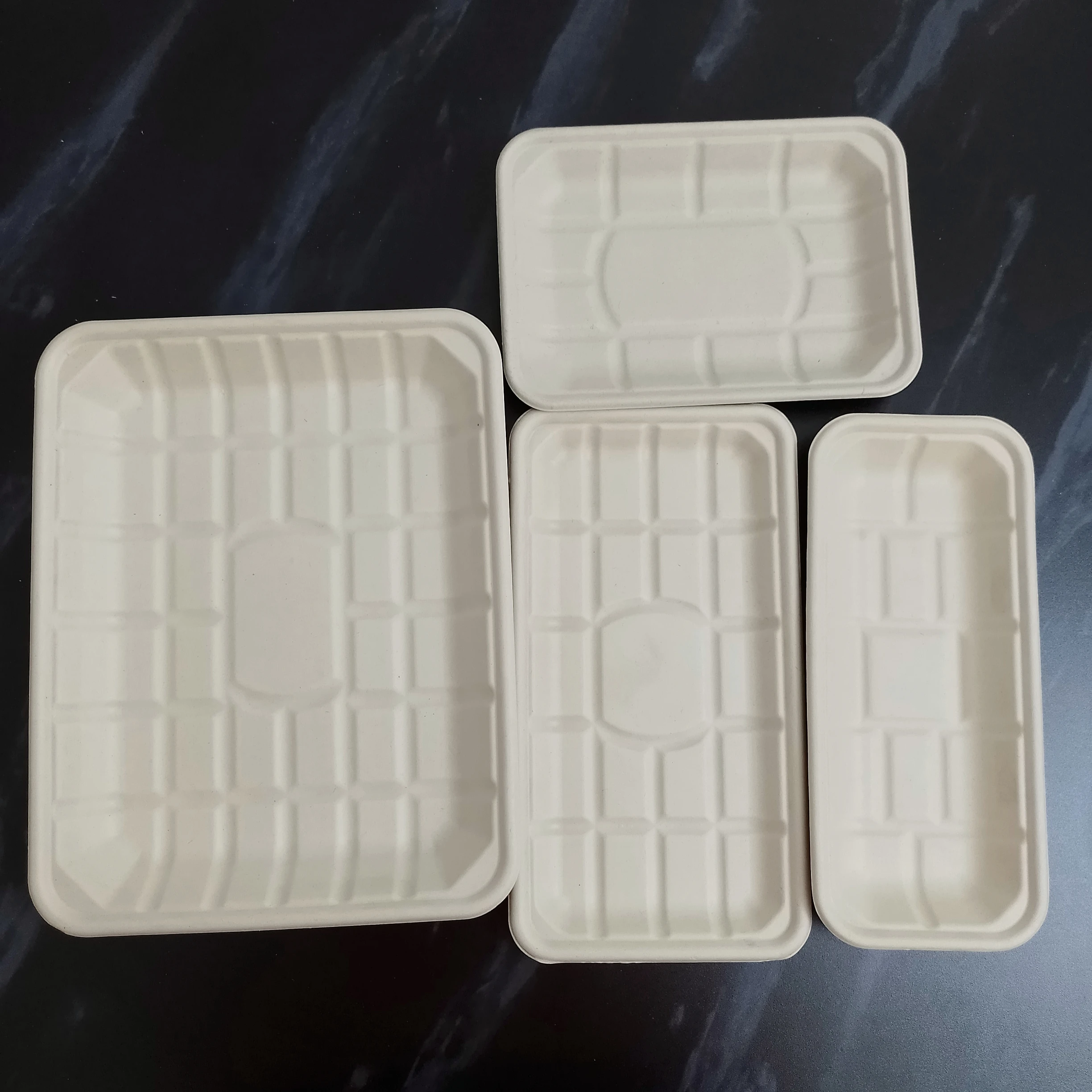 Top Seller Heavy Duty Bagasse Dinnerware Sets Party BBQ Serving Tray Plate Dish Home Hotel Restaurant Wedding Party