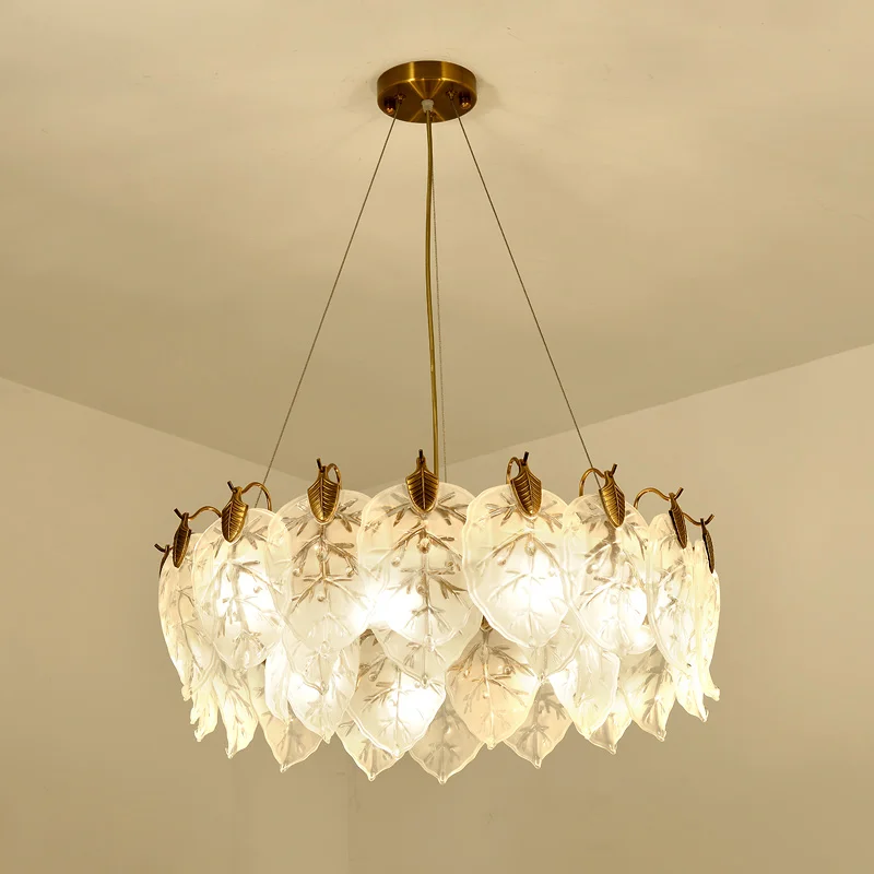 Wholesale price guzhen home ceiling hanging lamp hotel living room luxury modern glass chandeliers pendant lights