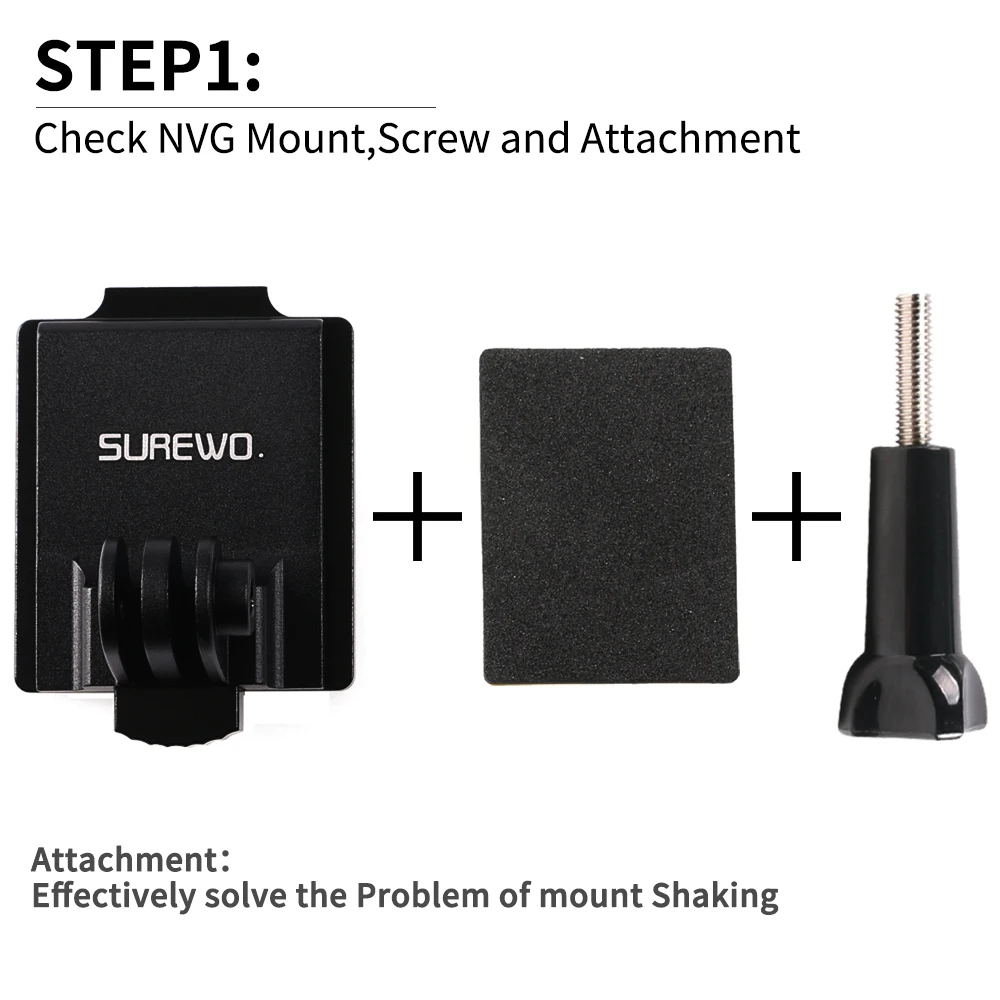 
SUREWO Aluminum Camera Accessories for GoPro Hero 8 Black /(2018)/6/5/4 Black and Most Gopro Cameras 