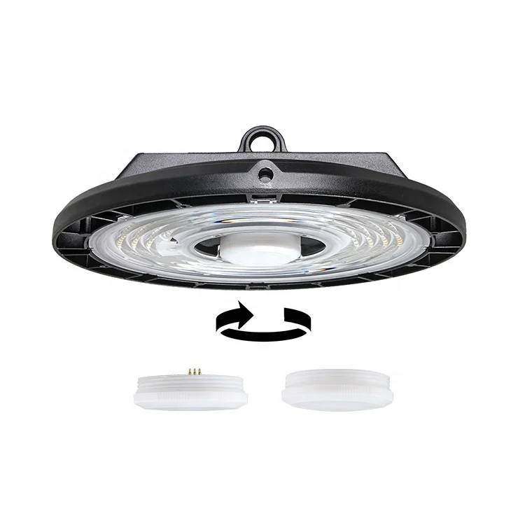 
IP65 IK08 5 Years Warranty 1-10V Dimmable Smart Motion Sensor 200W LED UFO High Bay Fixture for Warehouse 