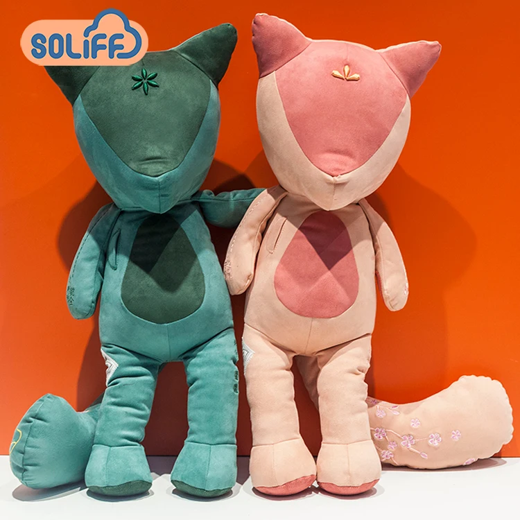 chinese style soft toy fox stuffed custom plush toy