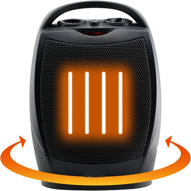 Factory Direct Supply Portable 750/1500W Oscillation Electric Fan Ceramic PTC Heater
