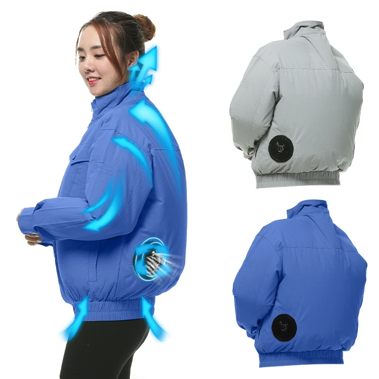 Охлаждающий вентилятор для мужчин жаропрочная Рабочая охлаждающая куртка с 2 вентиляторами одежды