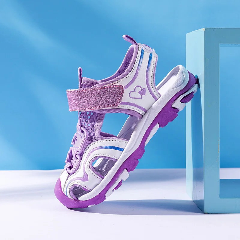 2021 летняя детская обувь модные детские сандалии на крючки для девочек летние пляжные сандалии с вырезами Размер 26 #-36 #