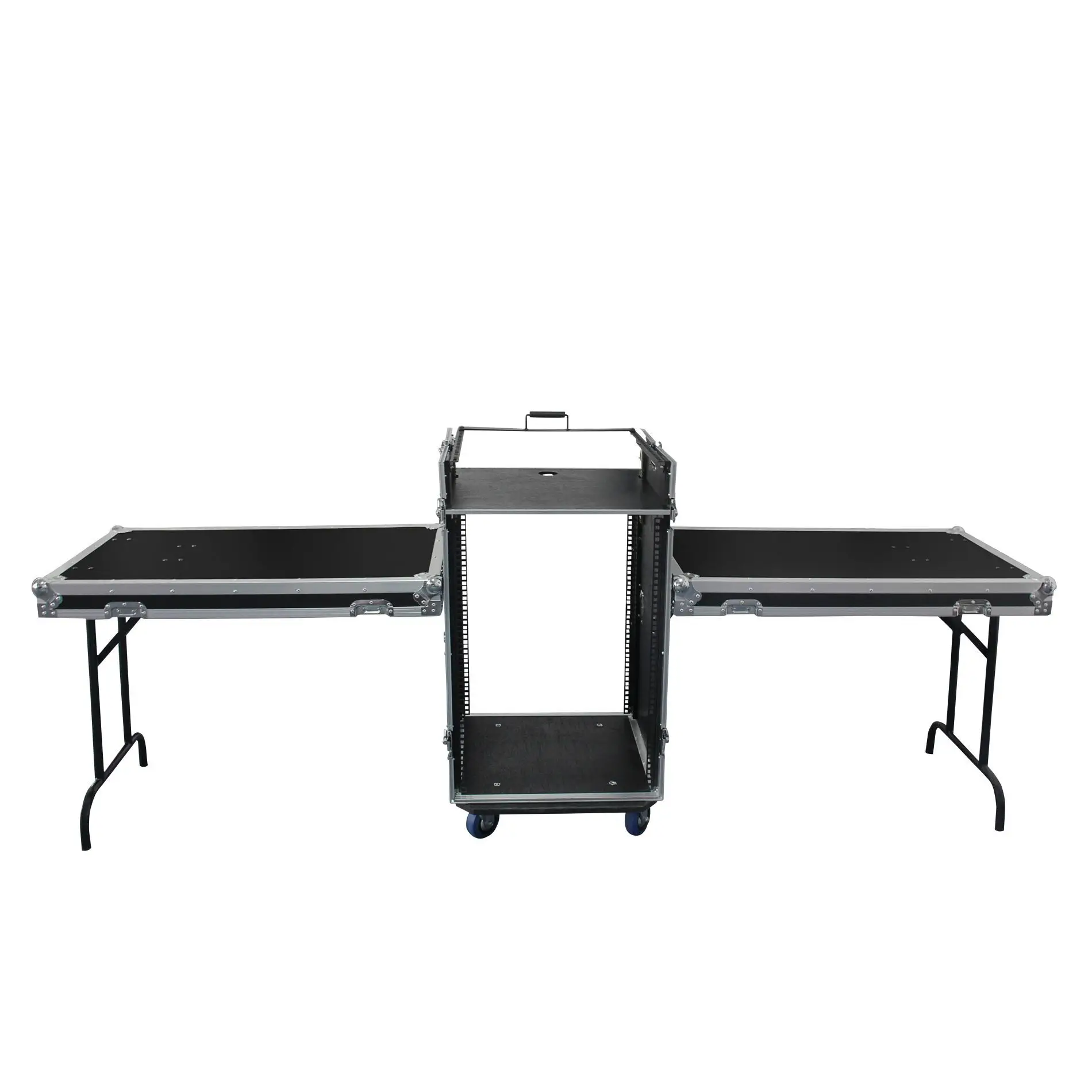 Flight case 12U DS + 3U + 2 Tablettes Dj