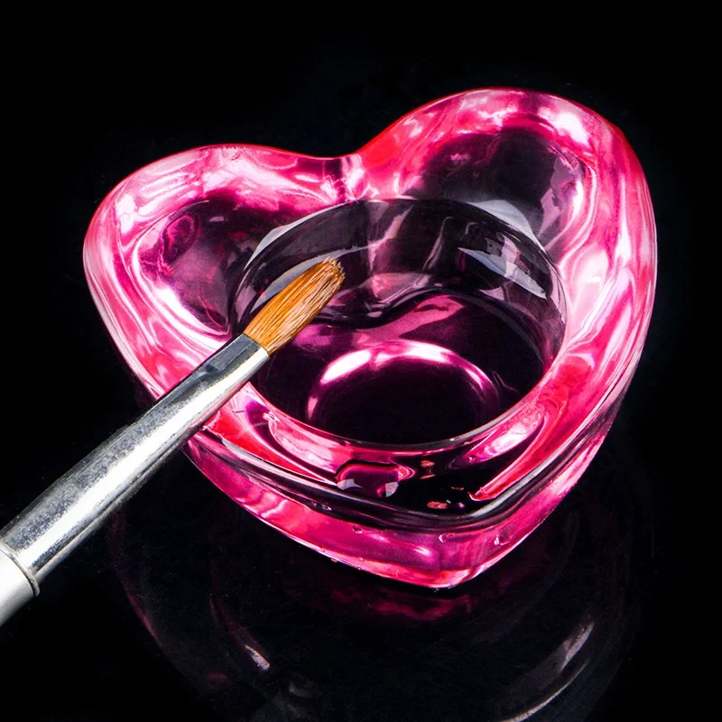 Crystal Nail Cup Cosmetic Container Crystal Bowl Manicure Brush Washing Cup Liquid Acrylic Monomer Crystal Dappen Dish