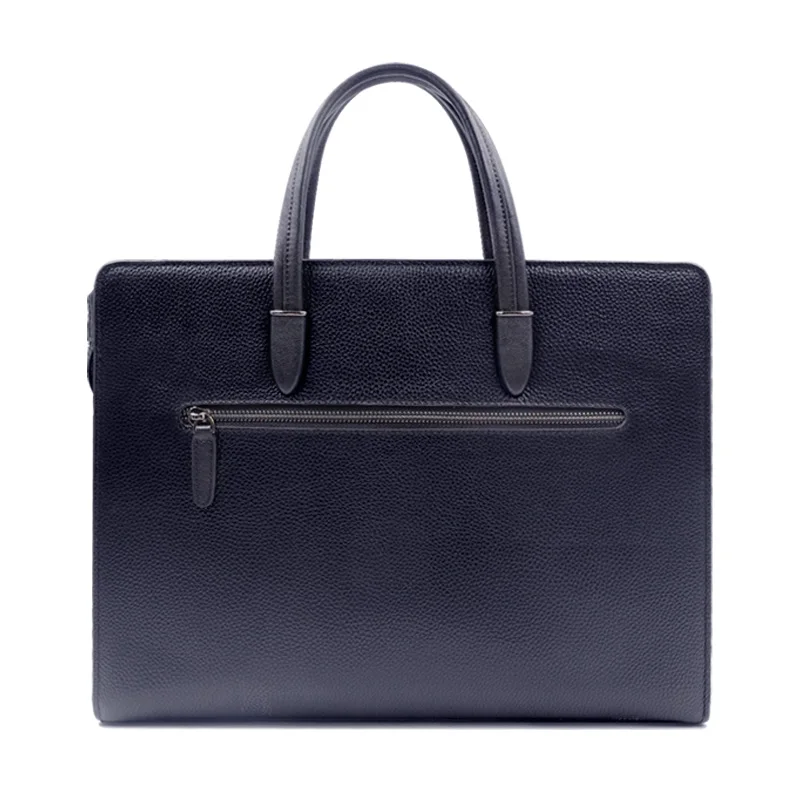 Fingerprint Lock Men Genuine Leather Briefcase Fashion Designer Anti Theft Leather Smart Fingerprint System Handbag