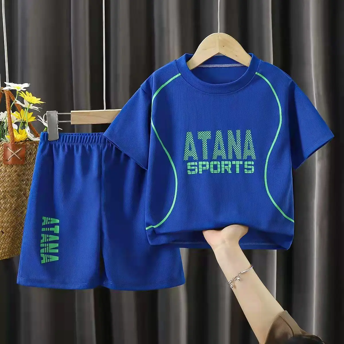 Boys Clothing Suits Team Uniforms Outdoor Sportswear Short Sleeve Jerseys for Summer