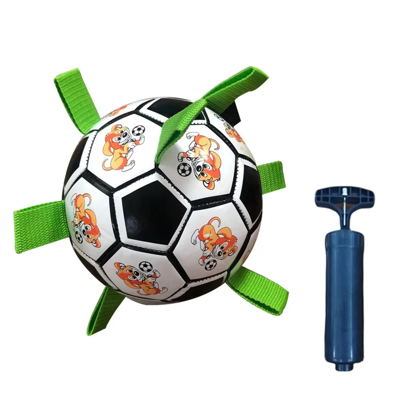 Pet soccer training chews ball cute prints bite-resistant interactive dog football toy for dog outdoor playing