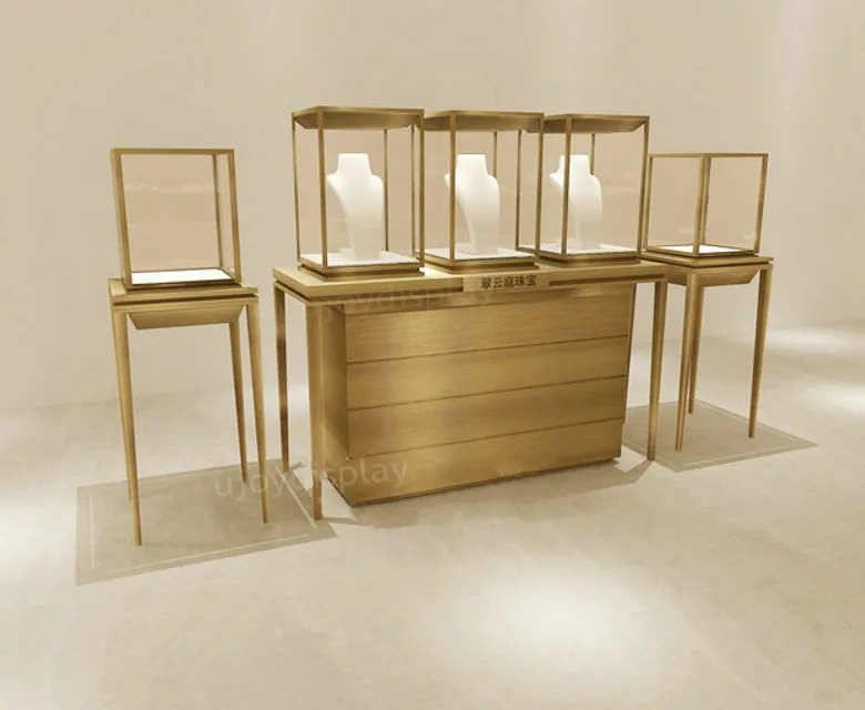 Custom luxury electronic lock jewelry showcase manufacturer