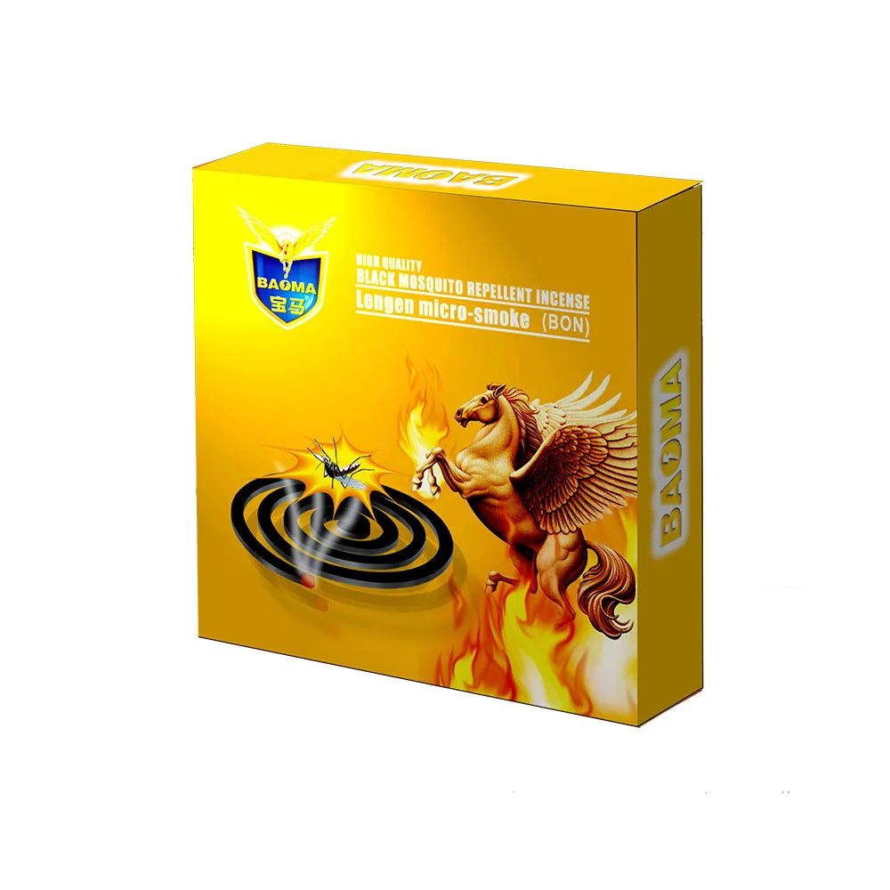 
BAOMA China black smokeless or micro smoke paper mosquito coil killer 