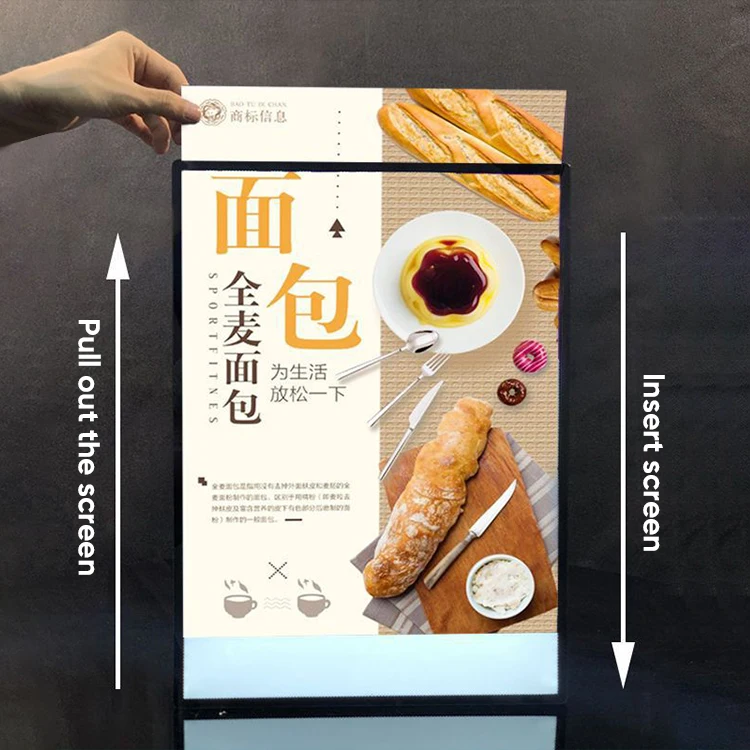 Poster Frame A0 A1 A2 A3 A4 Custom Aluminum Snap Frame light box light box poster