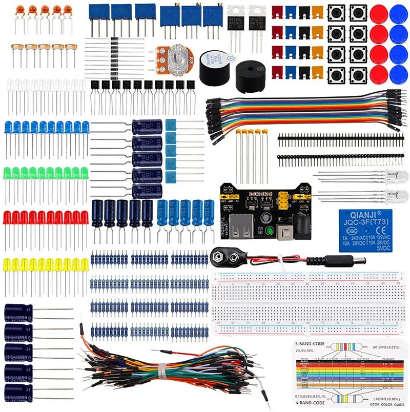 830 Tie Breadboard,Cables,Capacitor,Resistor,Diodes,LED Kits for Arduino,STM32