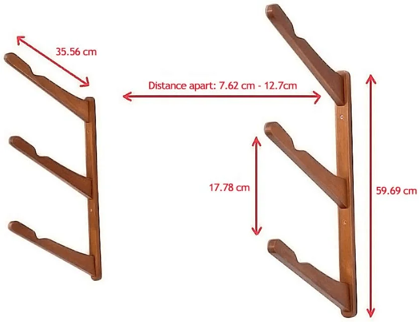 Surf Wooden Surfboard Wall Mount for Surf Boards, Snowboards, Skateboards, Kiteboards and Wakeboards,
