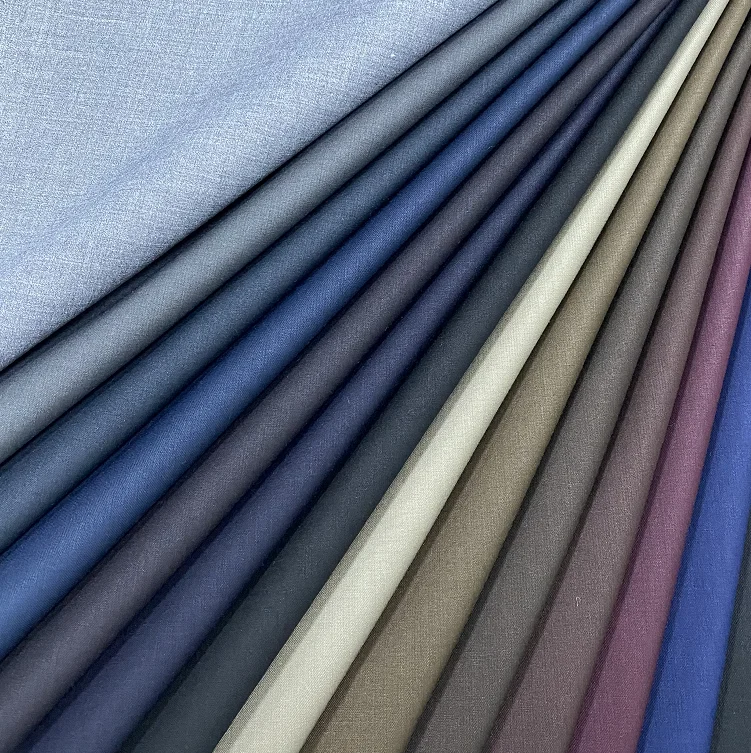 Fashionable Soft Plain Twill TR Fabric Suiting Summer Fabric For Dress Children School Uniform Fabric